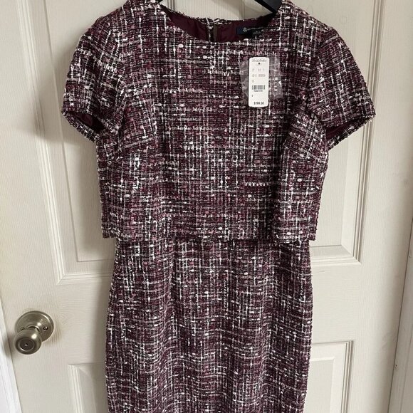 NWT Brooks Brothers Boucle Tweed Dress Size 2 - Picture 2 of 4